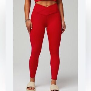 Fabletics Crossover Oasis Rib 7/8 Leggings sz S
